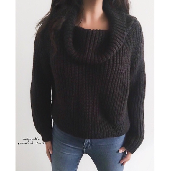 chunky cowl neck jumper